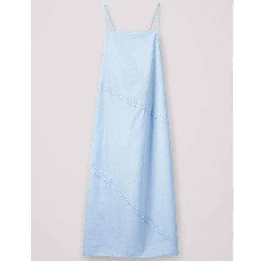 Cos long blue sleeveless dress